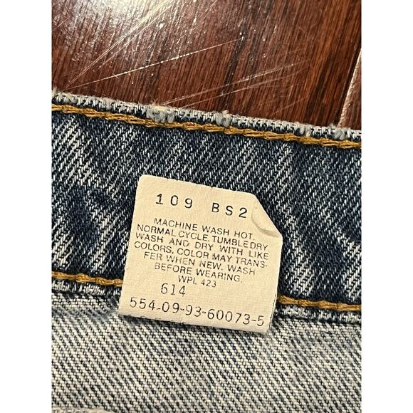 Vintage Levis Cut Off Shorts Mens 38 Blue Jorts Denim Jeans Washed Out Faded 505 - Picture 10 of 14